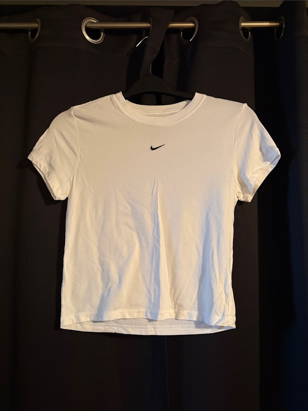 Nike White T-Shirt with Black Swoosh Logo